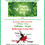Star Ballroom St. Patrick’s Day Dance Party – Saturday, March 18, 2023 – 7:30 Class – 8-10 PM Dance (Ballroom – Latin Mix) – $18 – ($16 for USA Dance Members w/ card)